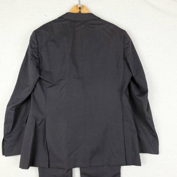 Lab Pal Zileri Suit Mens 54 44 36X32 Black Pin Striped Two Button Vented Wool - Picture 5 of 14